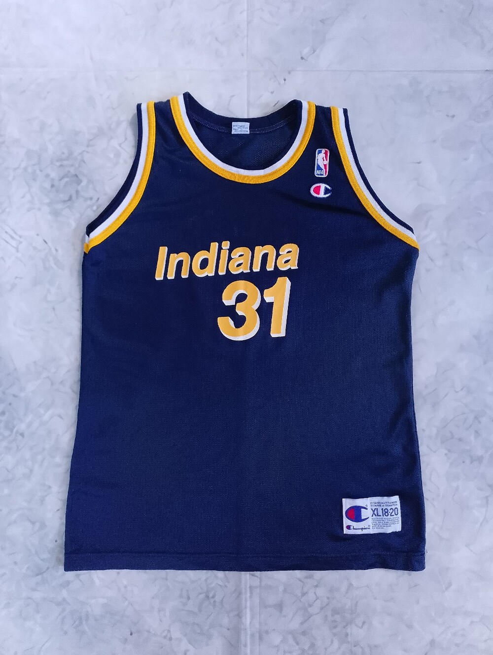 Vintage 90 Reggie Miller Champion Indiana Pacers 31 Basketball Jersey kids